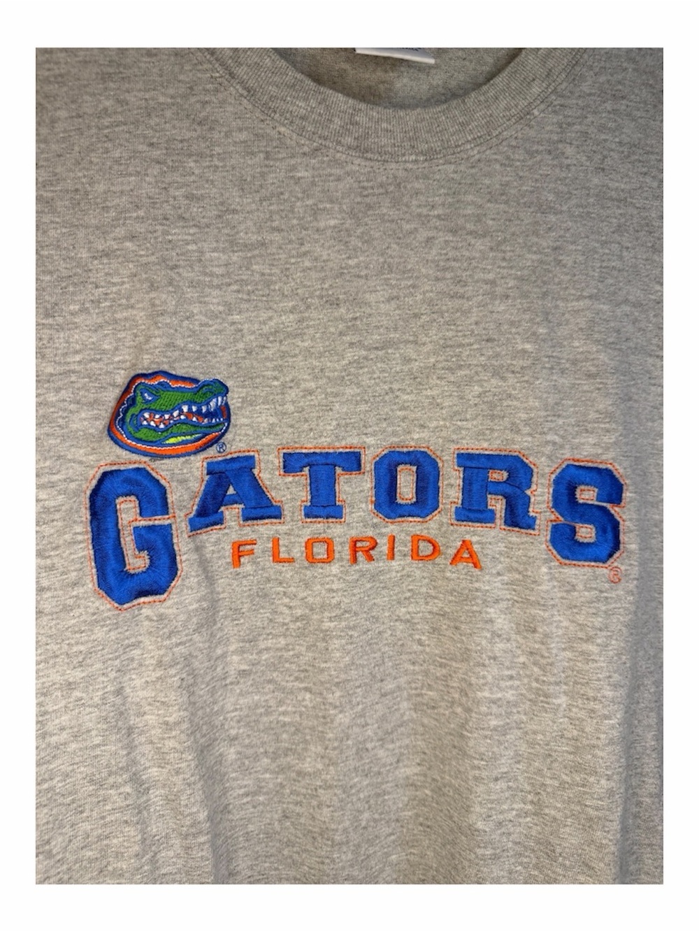 Embroidered Florida Gators Short Sleeve Tee - Gray - Picture 4 of 5